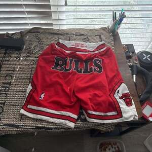 Just Don x Mitchell & Ness Chicago Bulls 1997-98 Red Luxury Basketball Shorts